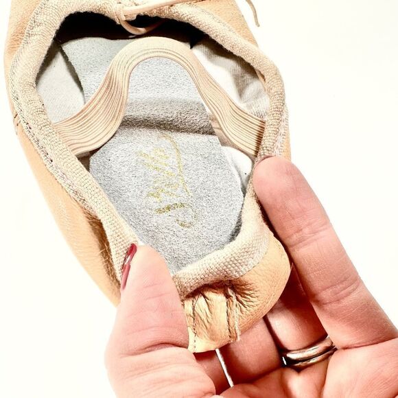 Stella Pink leather ballet slippers 12 - Picture 2 of 7